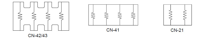 Resistor Array - CN Series Equivalent Circuit Diagram
